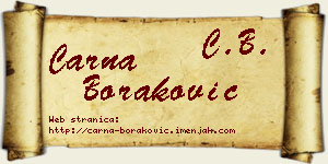 Čarna Boraković vizit kartica